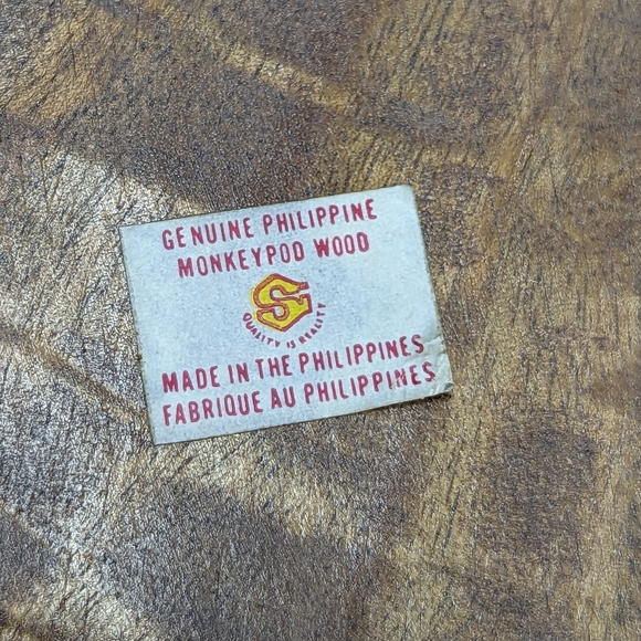 Genuine Philippine Monkey Pod Trinket Tray - Picture 3 of 10